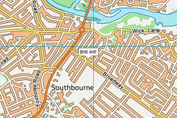 BH6 4HF map - OS VectorMap District (Ordnance Survey)