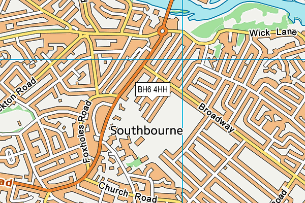 BH6 4HH map - OS VectorMap District (Ordnance Survey)