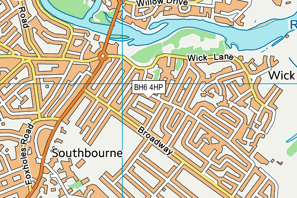 BH6 4HP map - OS VectorMap District (Ordnance Survey)