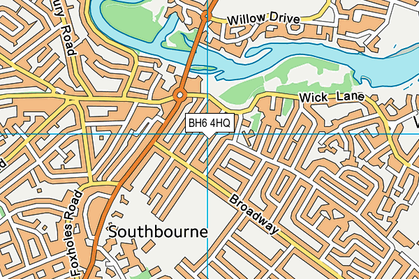BH6 4HQ map - OS VectorMap District (Ordnance Survey)