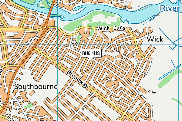 BH6 4HS map - OS VectorMap District (Ordnance Survey)