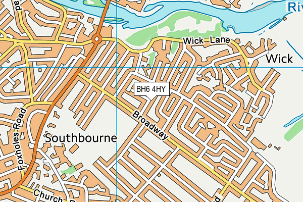 BH6 4HY map - OS VectorMap District (Ordnance Survey)