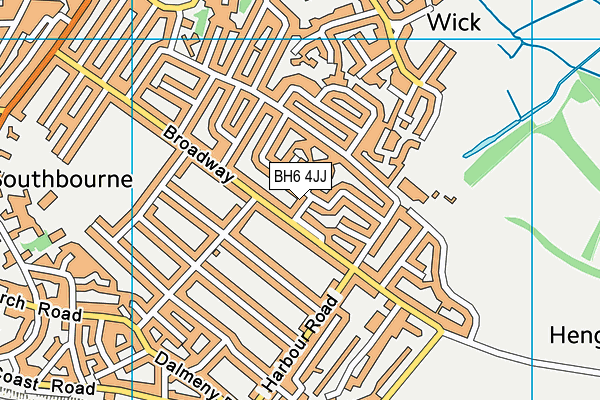 BH6 4JJ map - OS VectorMap District (Ordnance Survey)
