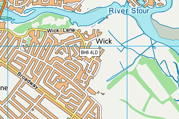 BH6 4LD map - OS VectorMap District (Ordnance Survey)