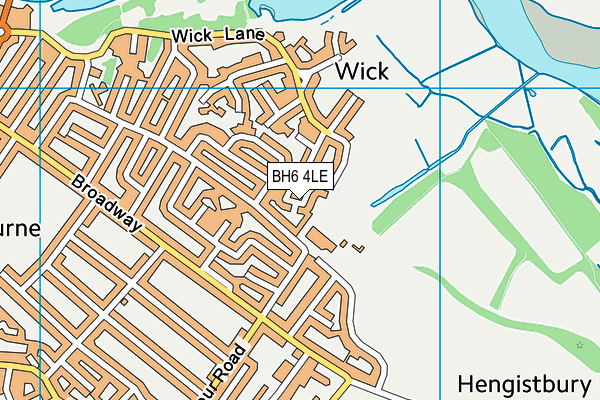 BH6 4LE map - OS VectorMap District (Ordnance Survey)