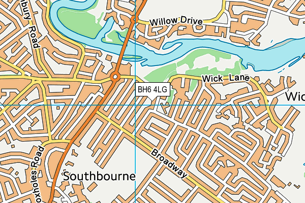 BH6 4LG map - OS VectorMap District (Ordnance Survey)