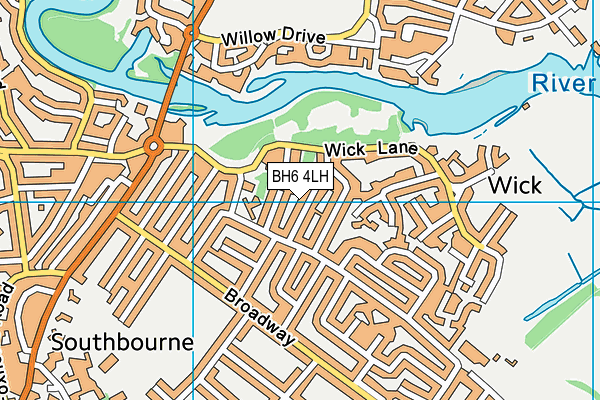 BH6 4LH map - OS VectorMap District (Ordnance Survey)