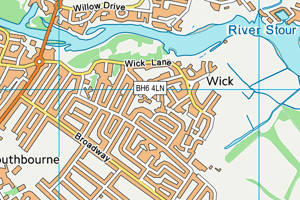 BH6 4LN map - OS VectorMap District (Ordnance Survey)