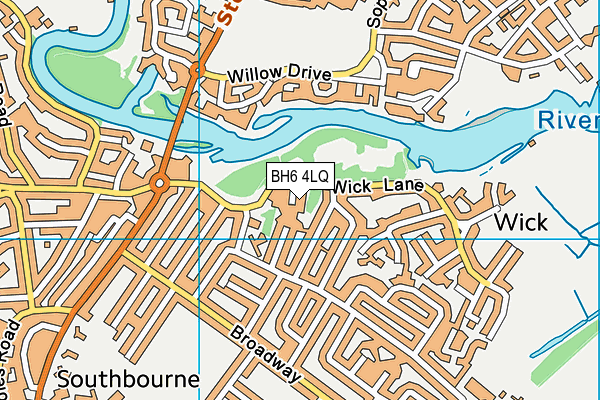 BH6 4LQ map - OS VectorMap District (Ordnance Survey)