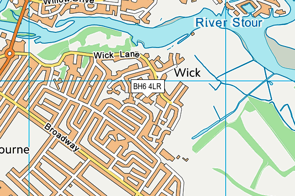 BH6 4LR map - OS VectorMap District (Ordnance Survey)