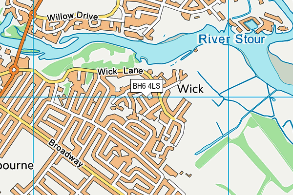 BH6 4LS map - OS VectorMap District (Ordnance Survey)