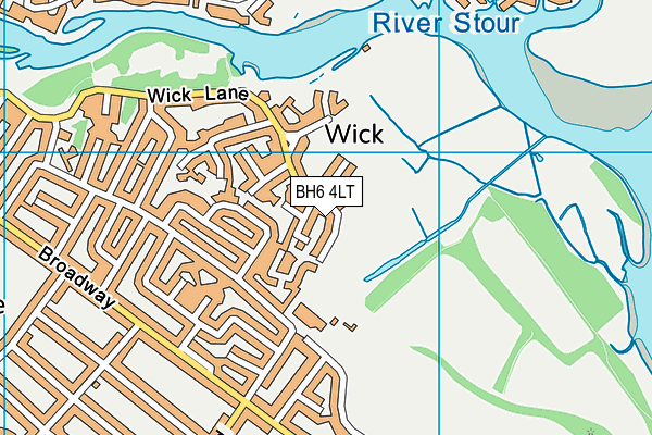BH6 4LT map - OS VectorMap District (Ordnance Survey)