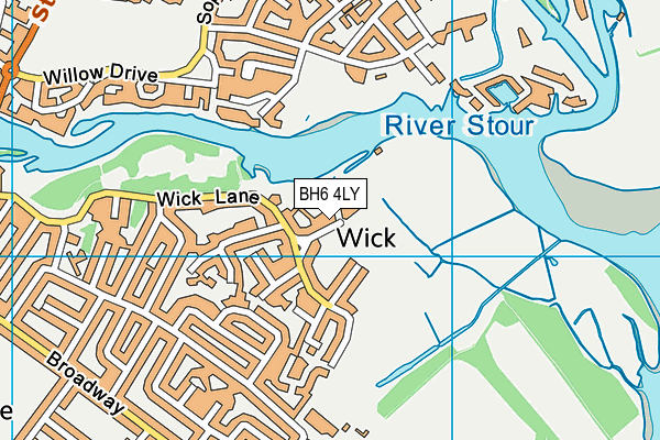 BH6 4LY map - OS VectorMap District (Ordnance Survey)