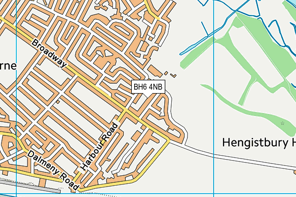 BH6 4NB map - OS VectorMap District (Ordnance Survey)