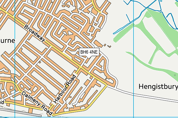 BH6 4NE map - OS VectorMap District (Ordnance Survey)