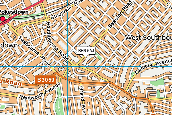 BH6 5AJ map - OS VectorMap District (Ordnance Survey)