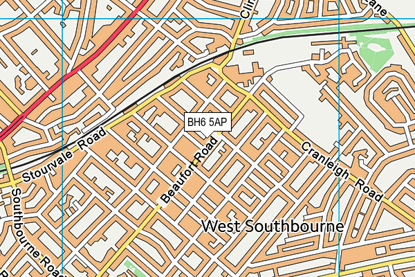 BH6 5AP map - OS VectorMap District (Ordnance Survey)