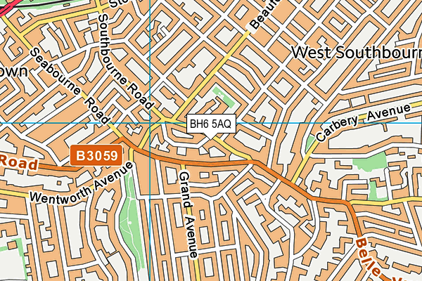BH6 5AQ map - OS VectorMap District (Ordnance Survey)