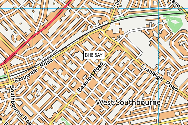 BH6 5AY map - OS VectorMap District (Ordnance Survey)