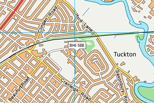 BH6 5BB map - OS VectorMap District (Ordnance Survey)