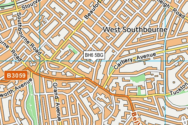 BH6 5BG map - OS VectorMap District (Ordnance Survey)