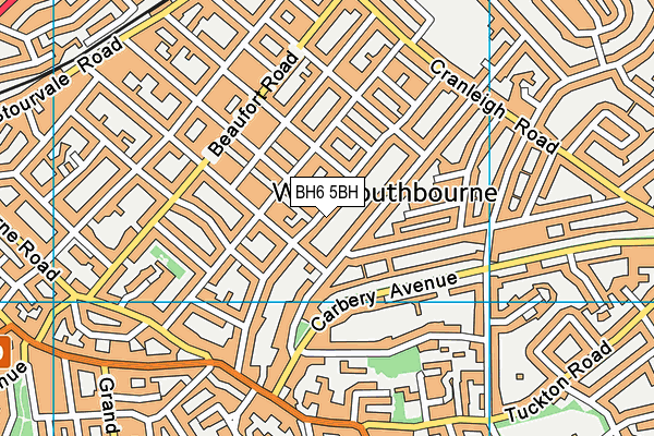 BH6 5BH map - OS VectorMap District (Ordnance Survey)