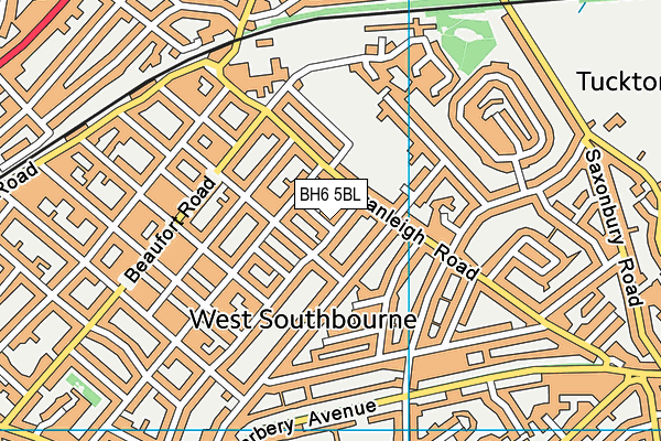 BH6 5BL map - OS VectorMap District (Ordnance Survey)
