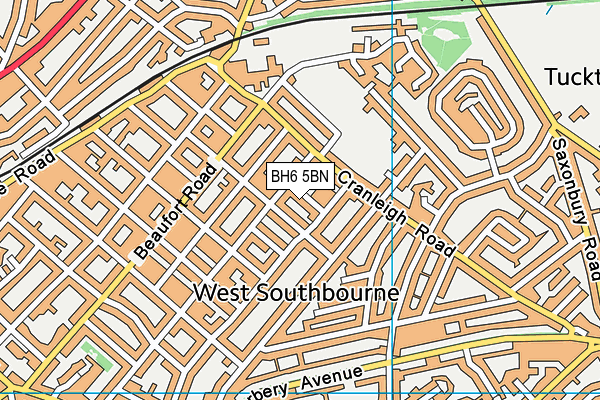 BH6 5BN map - OS VectorMap District (Ordnance Survey)