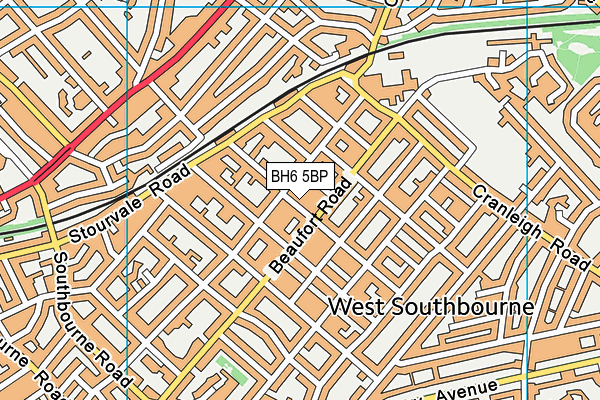 BH6 5BP map - OS VectorMap District (Ordnance Survey)