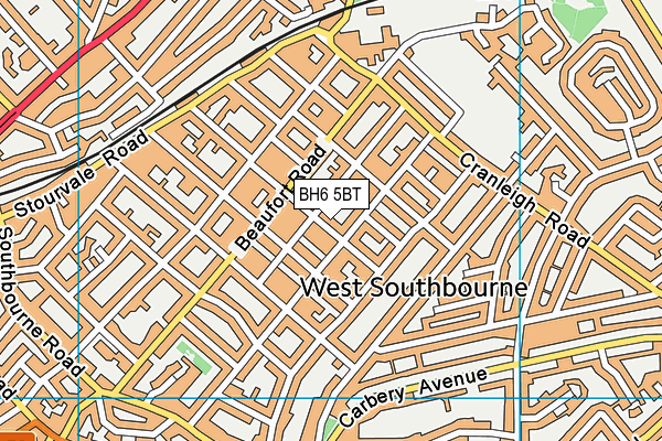 BH6 5BT map - OS VectorMap District (Ordnance Survey)