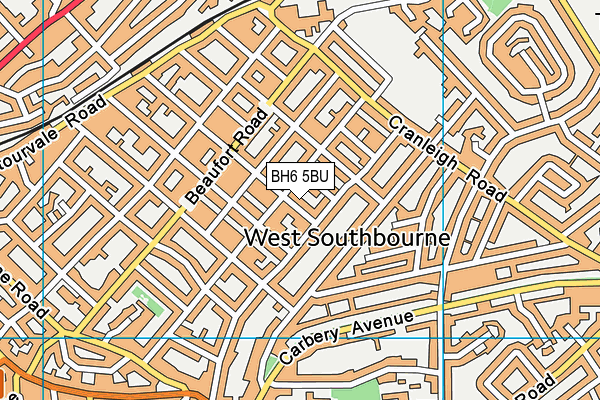 BH6 5BU map - OS VectorMap District (Ordnance Survey)