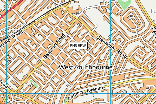 BH6 5BW map - OS VectorMap District (Ordnance Survey)