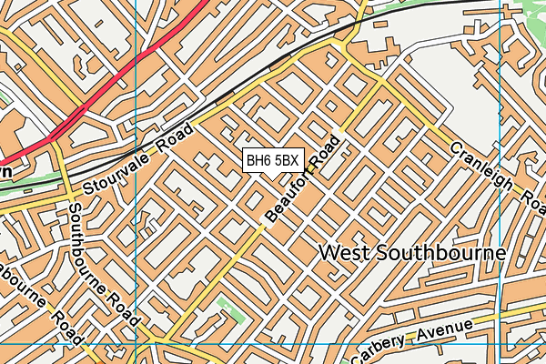 BH6 5BX map - OS VectorMap District (Ordnance Survey)