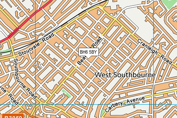 BH6 5BY map - OS VectorMap District (Ordnance Survey)