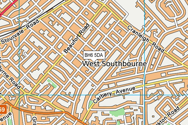 BH6 5DA map - OS VectorMap District (Ordnance Survey)