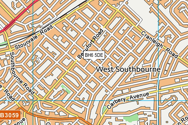 BH6 5DE map - OS VectorMap District (Ordnance Survey)