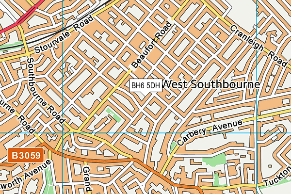 BH6 5DH map - OS VectorMap District (Ordnance Survey)