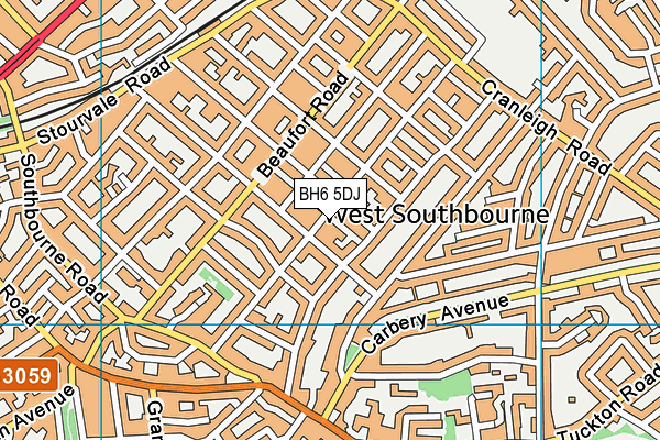 BH6 5DJ map - OS VectorMap District (Ordnance Survey)
