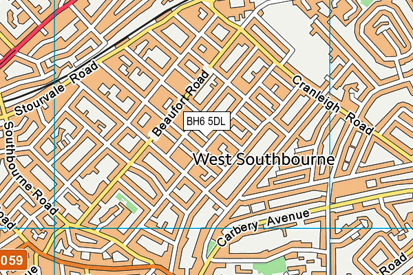 BH6 5DL map - OS VectorMap District (Ordnance Survey)