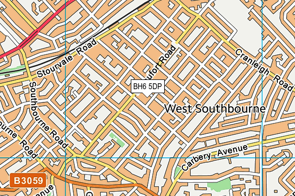 BH6 5DP map - OS VectorMap District (Ordnance Survey)