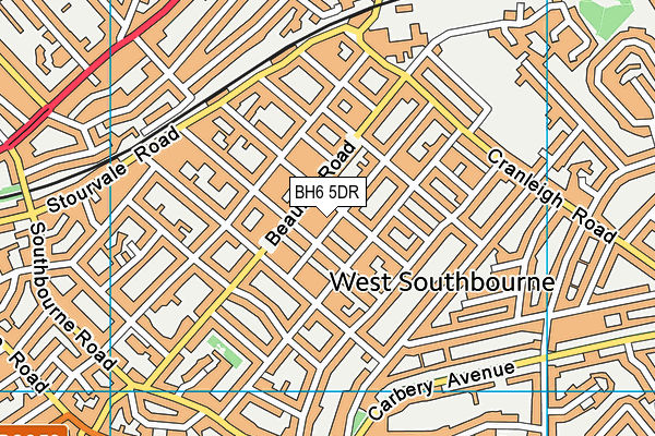 BH6 5DR map - OS VectorMap District (Ordnance Survey)