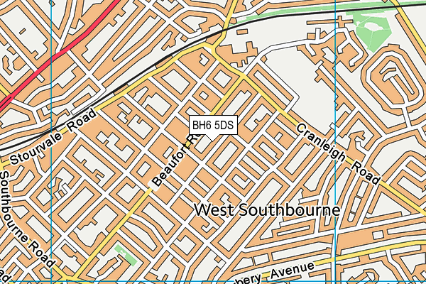 BH6 5DS map - OS VectorMap District (Ordnance Survey)