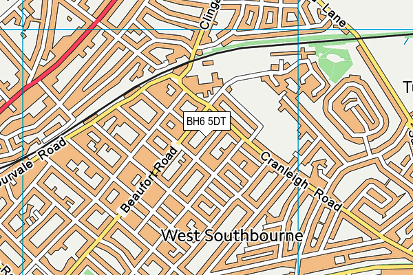BH6 5DT map - OS VectorMap District (Ordnance Survey)