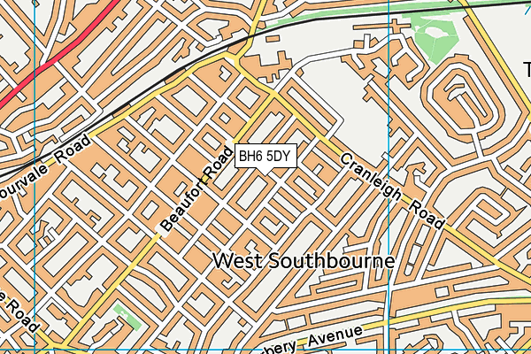 BH6 5DY map - OS VectorMap District (Ordnance Survey)