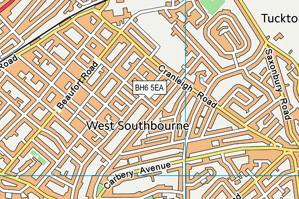 BH6 5EA map - OS VectorMap District (Ordnance Survey)