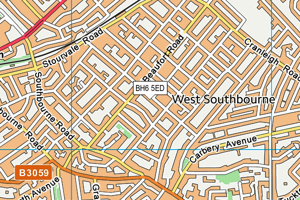 BH6 5ED map - OS VectorMap District (Ordnance Survey)
