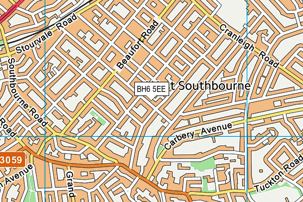 BH6 5EE map - OS VectorMap District (Ordnance Survey)