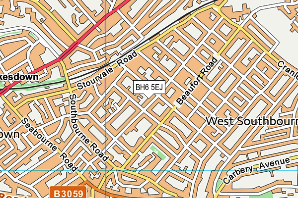 BH6 5EJ map - OS VectorMap District (Ordnance Survey)