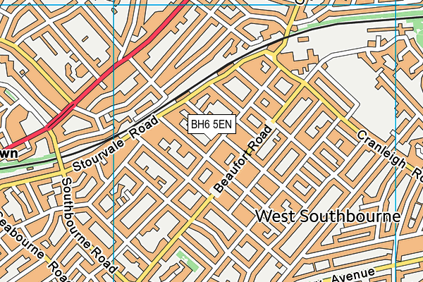BH6 5EN map - OS VectorMap District (Ordnance Survey)