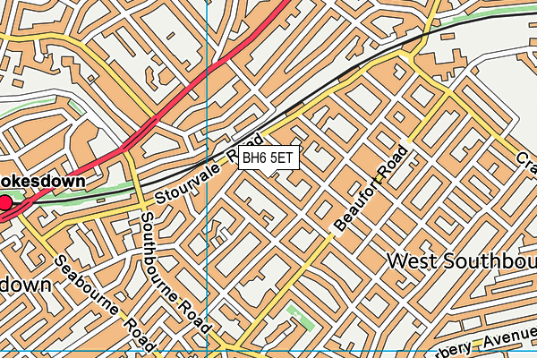 BH6 5ET map - OS VectorMap District (Ordnance Survey)